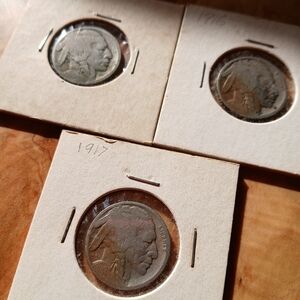 1915, 1916, 1917 Buffalo Nickels